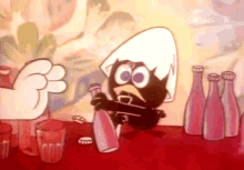 Gif animé Caliméro boit